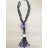 Collana in pietra ciondolo viola