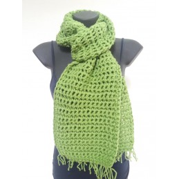 Sciarpa lana doppio filo verde